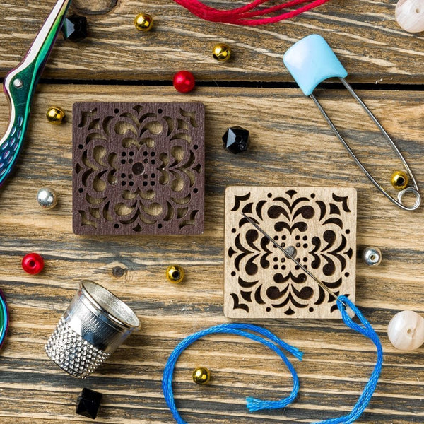Square Geometric Magnetic Double Sided Needle Minder FLMH-060 by Wonderland Crafts