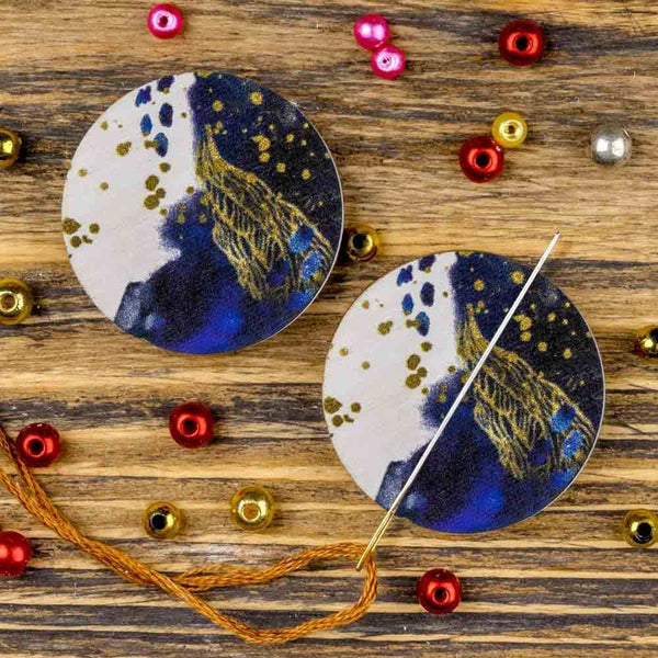 Blue Gold Magnetic Double Sided Needle Minder - FLMH-090 by Wonderland Crafts
