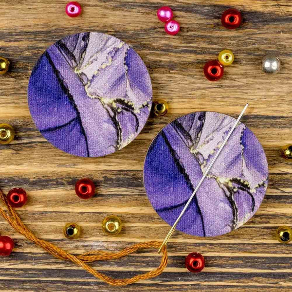 Purple Brush Strokes Magnetic Double Sided Needle Minder - FLMH-091 by Wonderland Crafts