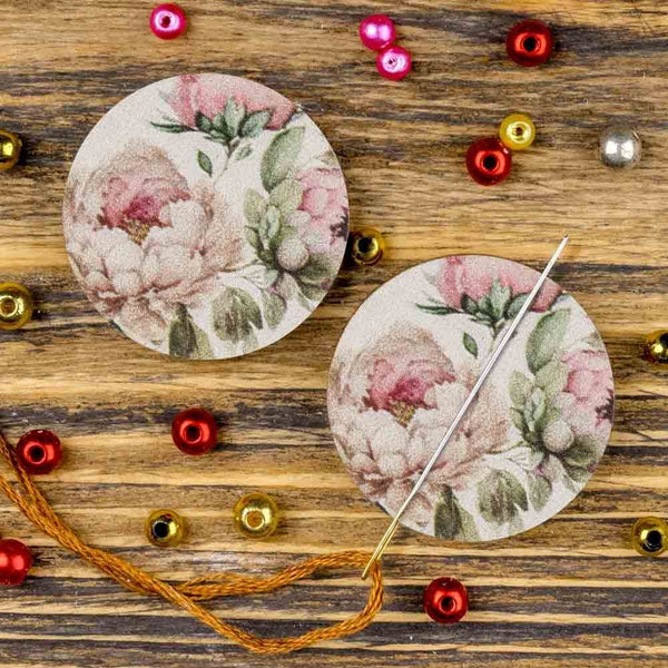 Peony Magnetic Double Sided Needle Minder - FLMH-094 by Wonderland Crafts
