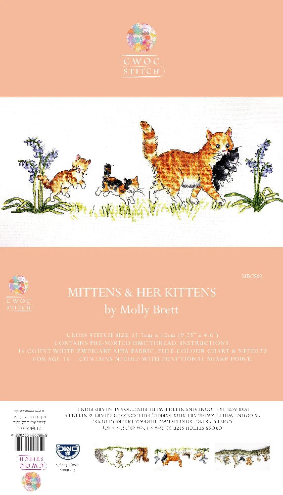 Mittens & Her Kittens -  by MY Cross Stitch Kit  - MBCS02