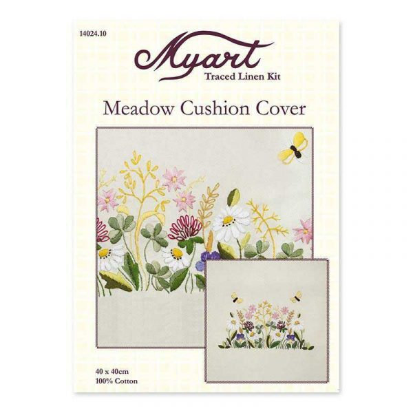 Meadow Cushion Cover Traced Linen Kit 14024.10 by Myart