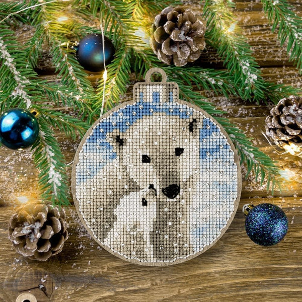Polar Bears Bauble Christmas Decoration Kit FLW-016 by Wonderland Crafts