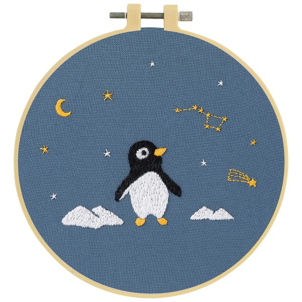 Penguin Embroidery Kit with 15cm Hoop by Make it 585253