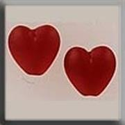 Mill Hill - Glass Treasures - 12217 Large Channelled Heart Ruby