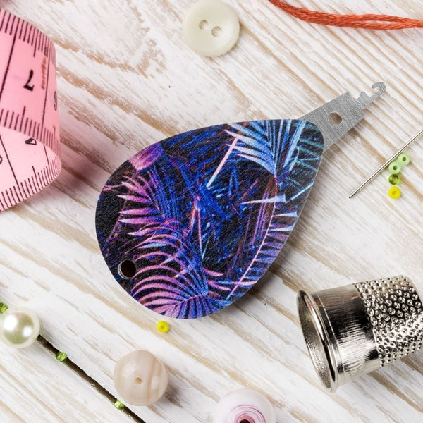 Purple Palms Needle Threader FLNT-020 by Wonderland Crafts