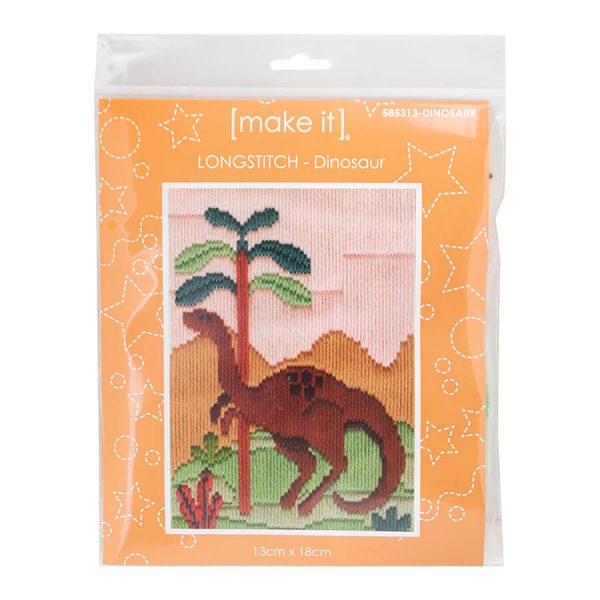 Dinosaur Long Stitch Kit 585313 by Make IT