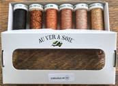 Au Ver A Soie - 6 Pack of Metallic #4 Copper Thread