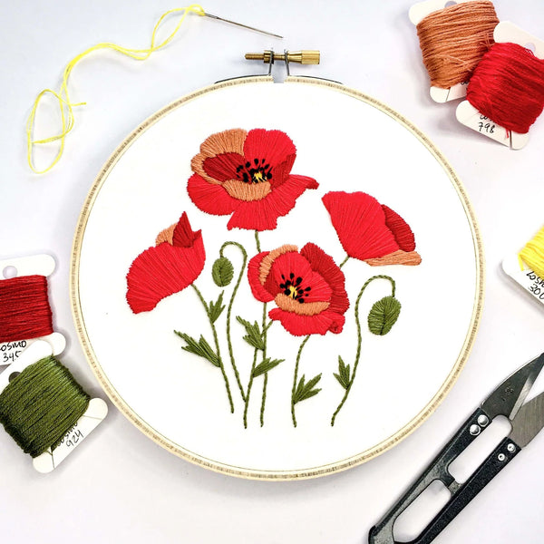 Poppies Embroidery Kit by Craft Make Do