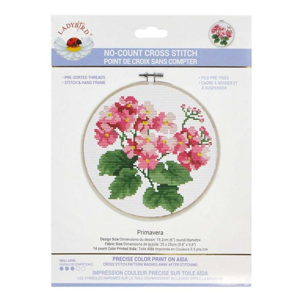 Primavera No Count Cross Stitch Kit by Ladybird 240.063