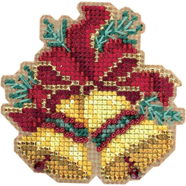 Christmas Bells Winter Holiday Collection Beaded Cross Stitch Kit MH18-1835 by Mill Hill