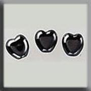 Mill Hill - Glass Treasures - 12247 Small Channelled Heart Hematite