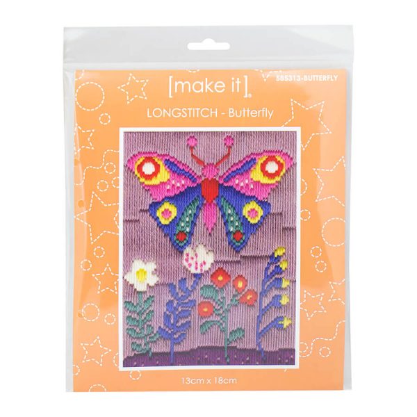 Butterfly Long Stitch Kit 585313 by Make IT