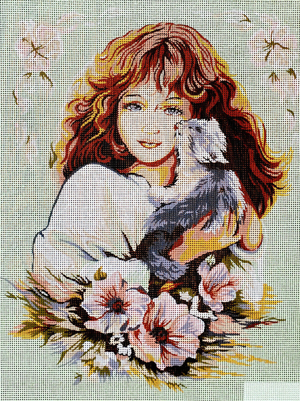 Young Lady D 562 - Tapestry Canvas by Diamant