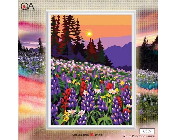 Fragrant Field - Printed Tapestry Canvas Kit 6339K by Collection D'Art