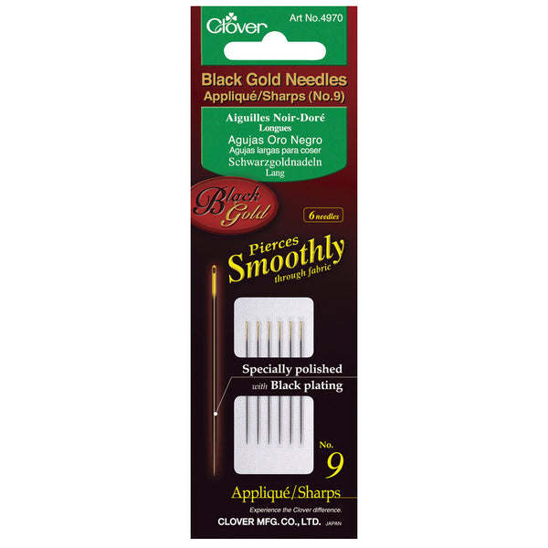 Clover Black Gold Needles - Applique/Sharps