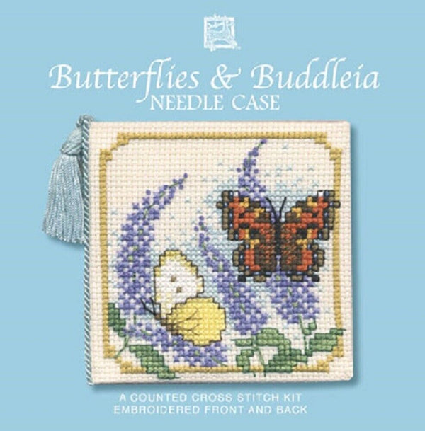 Butterflies & Buddleia Needle Case Kit by Textile Heritage