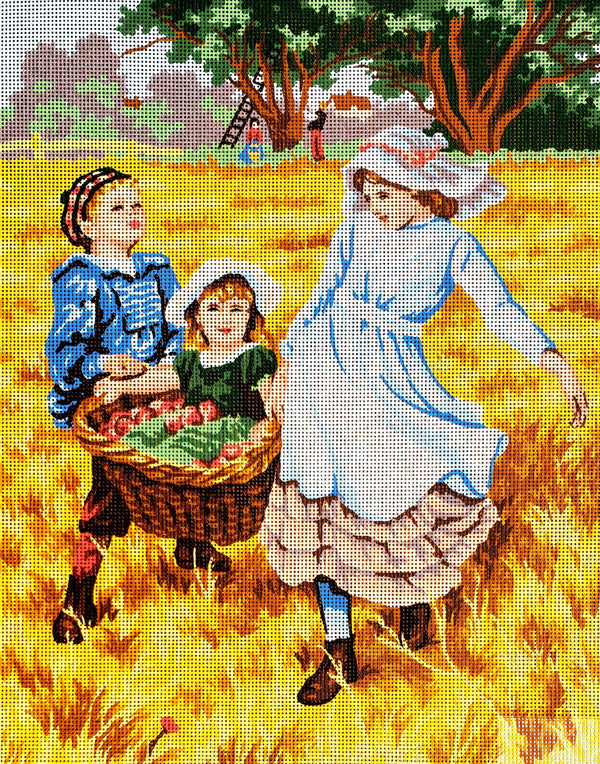 Children Playing Tapestry Canvas by Gobelin 14.851