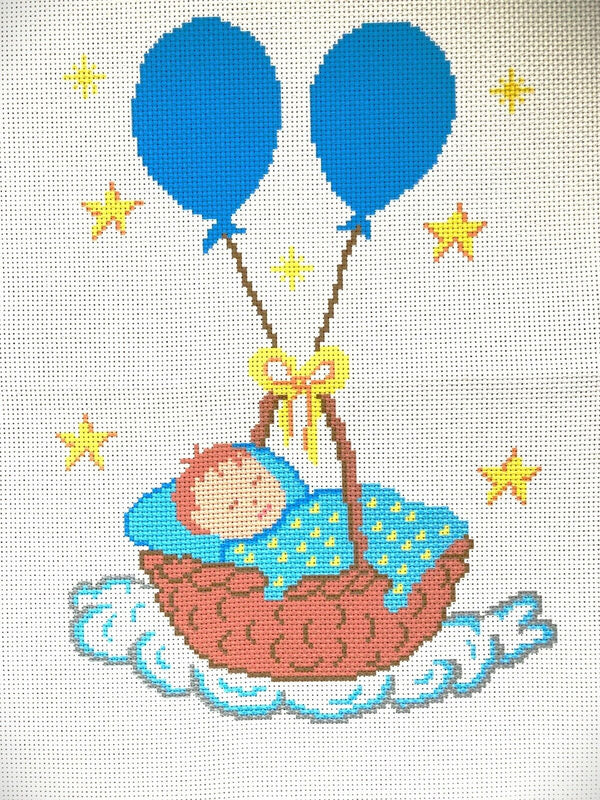 Baby Birth Record No Count Cross Stitch Kit by GobelinL 60107