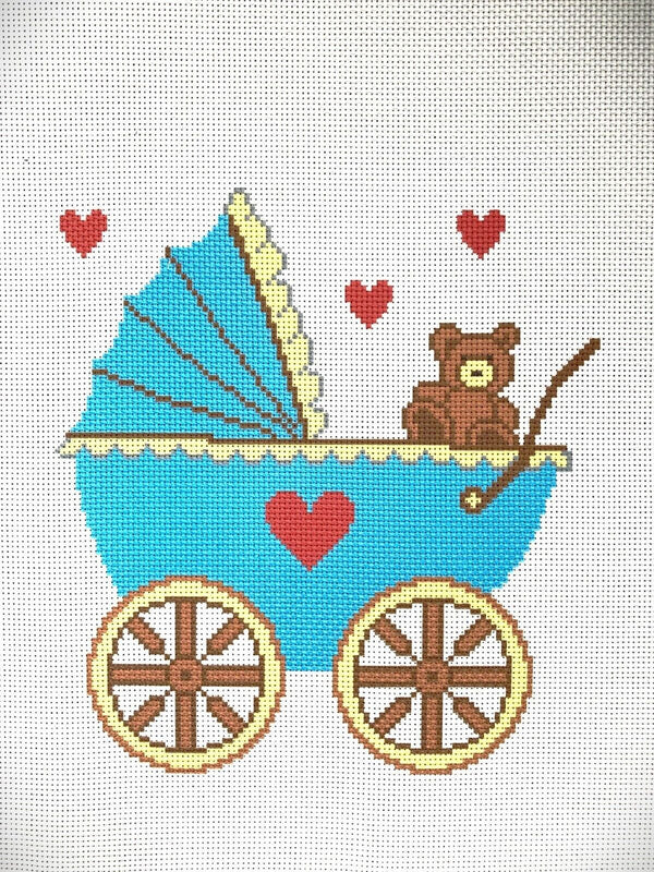 Baby Birth Record No Count Cross Stitch Kit by GobelinL 60105