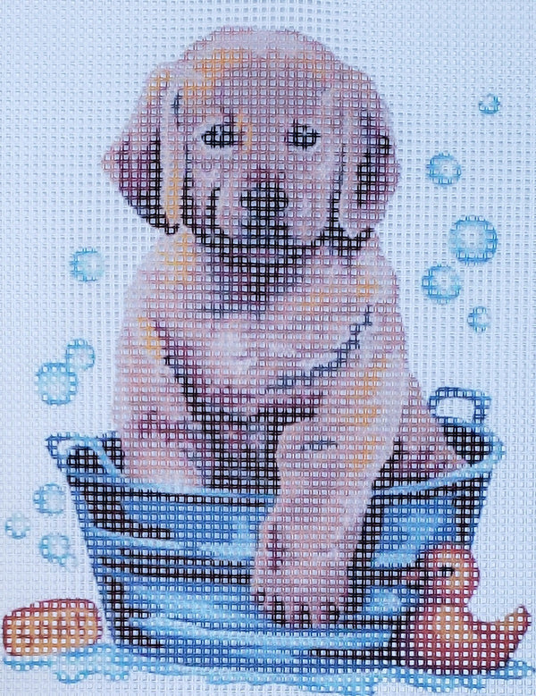 Dog in Tub Tapestry Canvas by Gobelin L 43.205