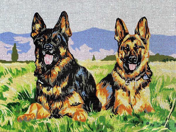 German Shepherds Tapestry Canvas by Gobelin L 40.114