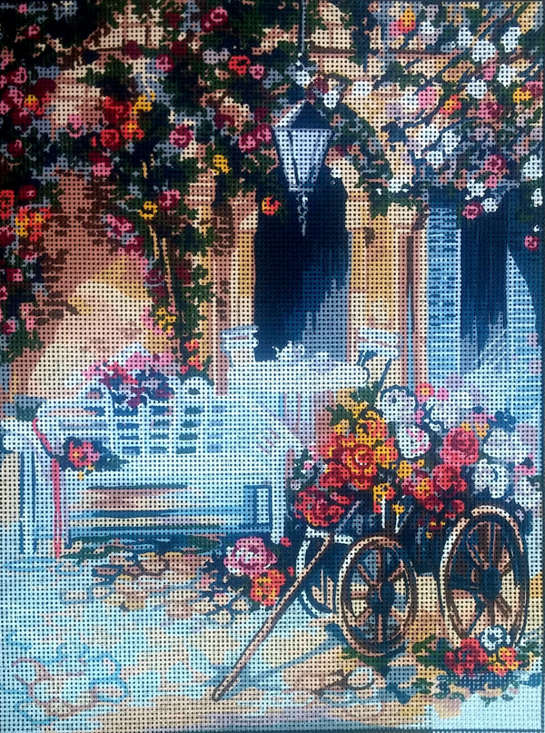 Flower Cart Tapestry Canvas by Gobelin L 40.112