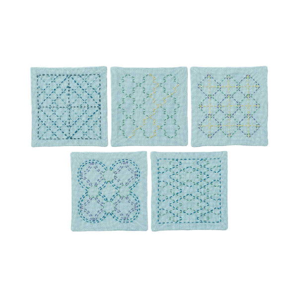 Sashiko Coaster Kit by Olympus SK-427 Pale Blue