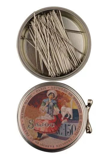 Sajou Metal Tin Lady Knitting with 80 Sewing Pins