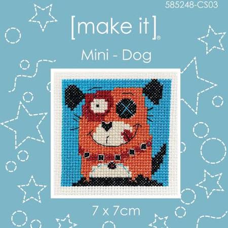 Dog Mini Cross Stitch Kit by Make It 585248-CS03
