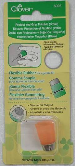 Clover Protect And Grip Fingerhut Größe S – Weicher Gummifingerhut Mit Metallspitze