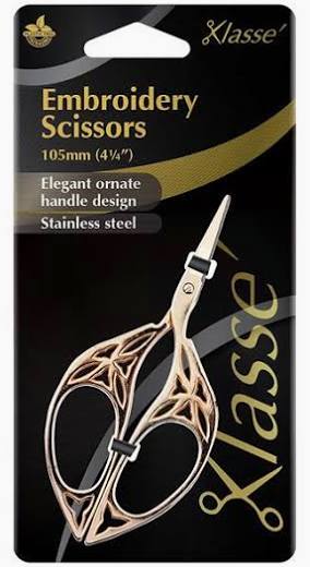 Klasse Embroidery Scissors 105cm -  Oval (half gold) BK4904