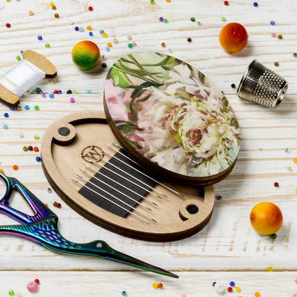 Floral Flounce Oval Magnetic Needle Case FLZB(N)-157 by Wonderland Crafts