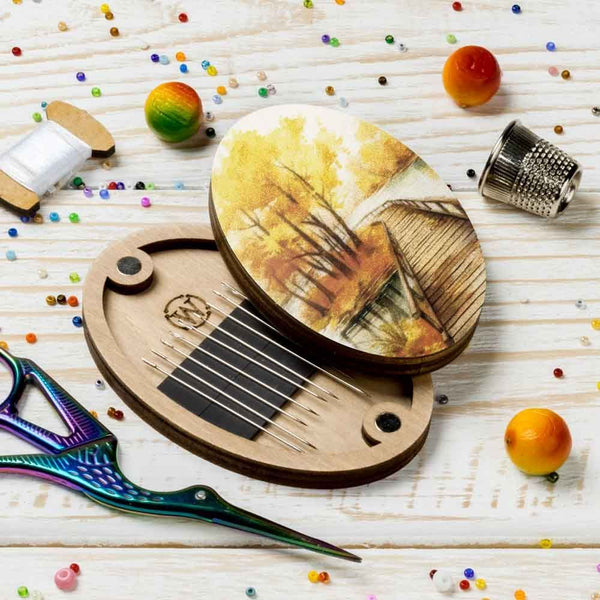Autumn Oval Magnetic Needle Case FLZB(N)-170 by Wonderland Crafts