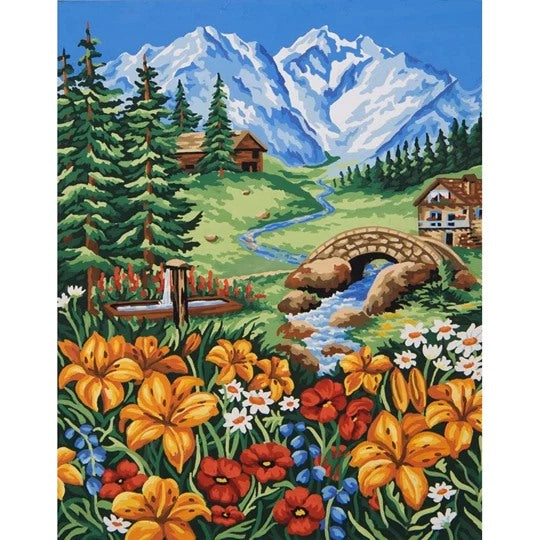 Spring in the Mountains -  Tapestry Canvas by Grafitec 11869