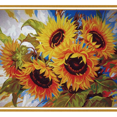Sunflowers - Tapestry Canvas by Collection D'Art 12970