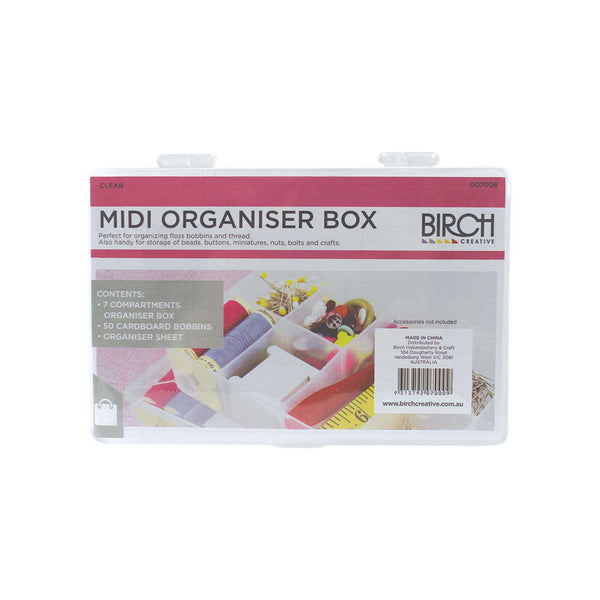 Midi Organiser Box 007008 Clear by Birch