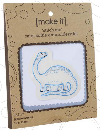 Apatosaurus Mini Softie Embroidery Kit by Make It 585192