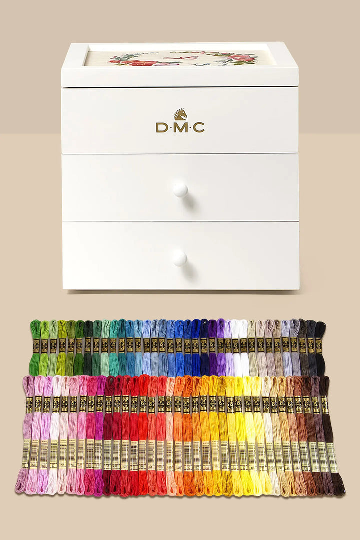 DMC Modular Storage Box in White includes 70 Skeins DMC Thread ...