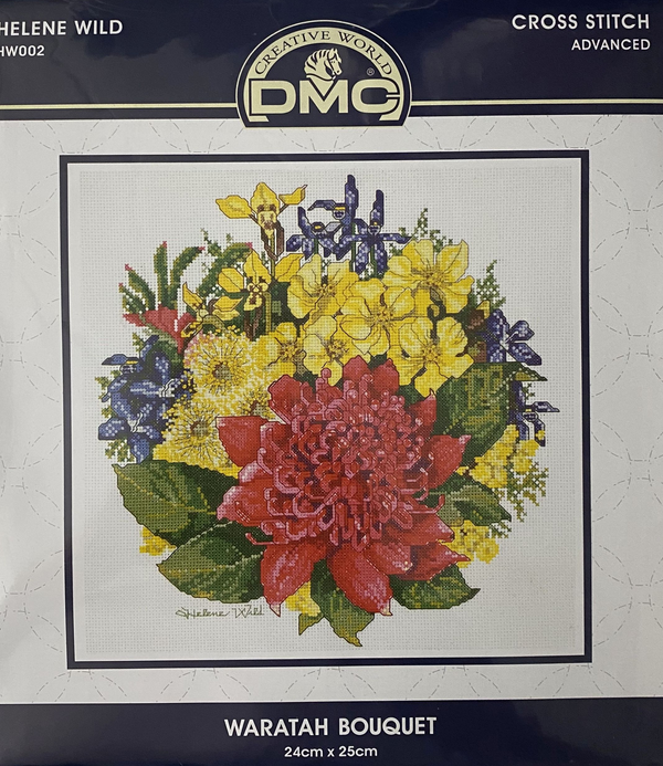 Waratah Bouquet Cross Stitch Kit by DMC HW002