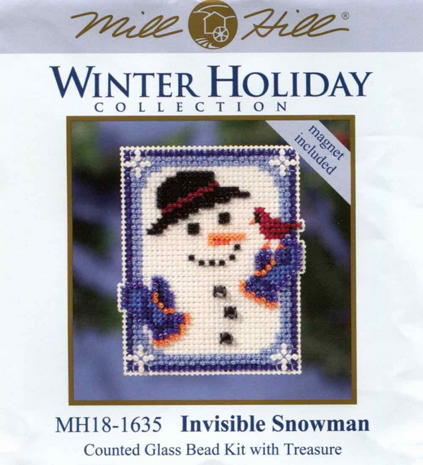 Invisible Snowman - Mill Hill Counted Glass Bead Kit with Treasure MH18-1635