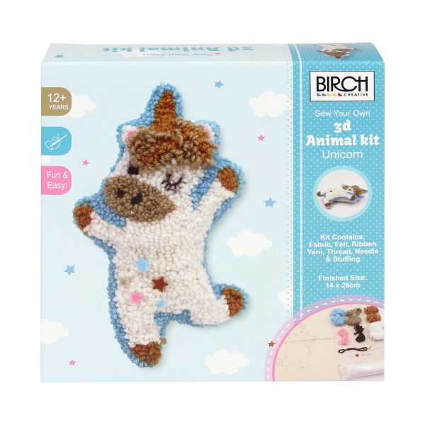 Unicorn Punch Needle 3D Animal Kit by Make IT 585237-UNICORN