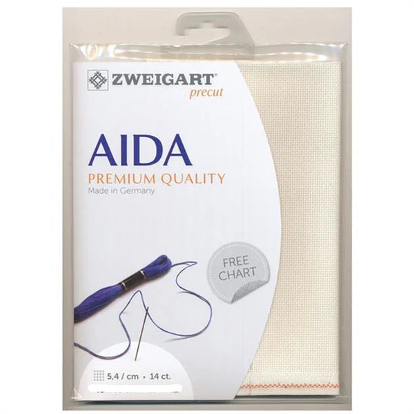 Zweigart Aida Pre-cut Pack 14count Ecru (264)