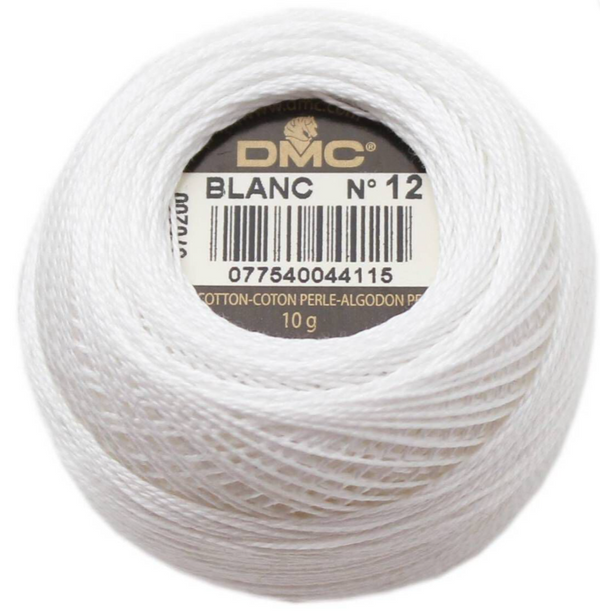 DMC Perle 12 Ball Blanc