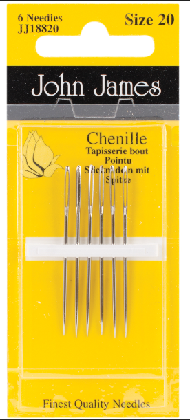 Aiguilles à Chenille John James N°26 - En Vrac - Fabriqué En Angleterre
