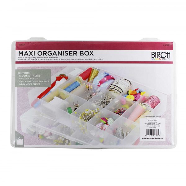 Maxi Organiser Box 007009 Clear by Birch