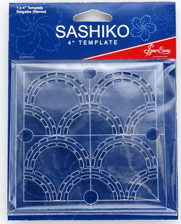 Sashiko 4" Template - Waves ERS.003